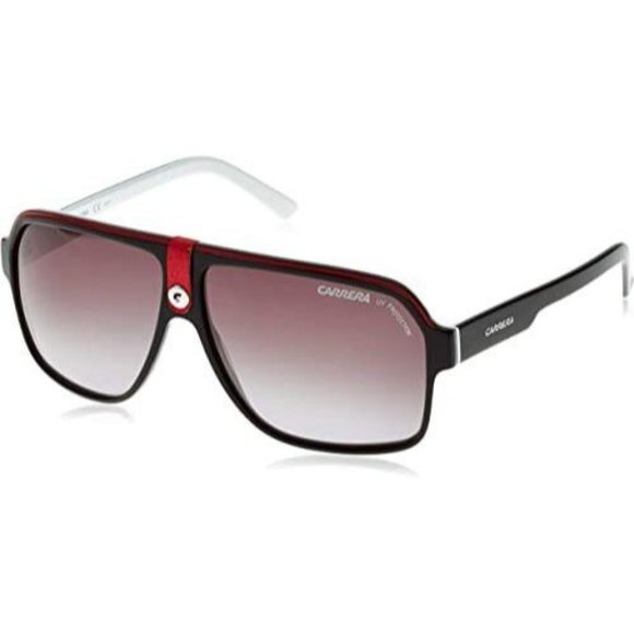 Carrera 33 sunglasses Men Rectangular Black, Red & White - Picture 1 of 4